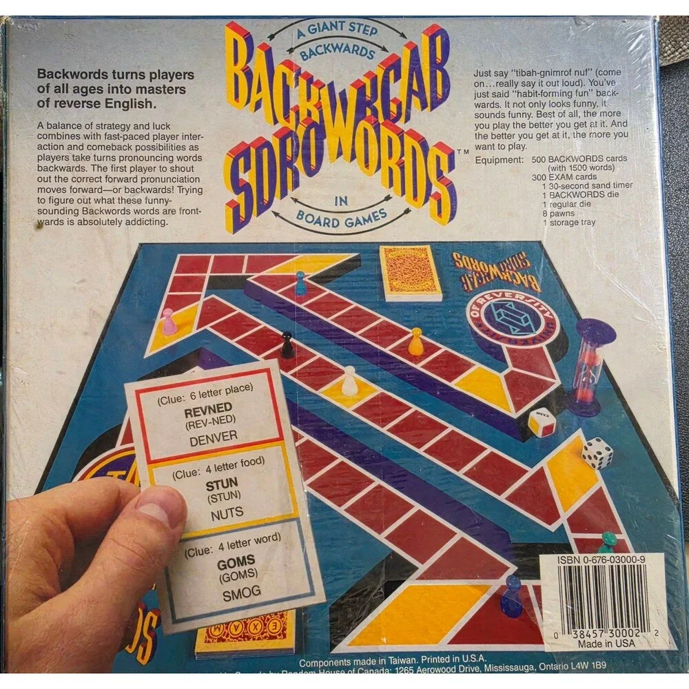 Vintage Backwards Scorewords: A Giant Step Backwards in Board Games (1988)